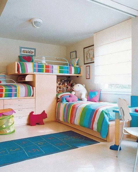 bunk bed design for 3 kids | Bunk bed desig