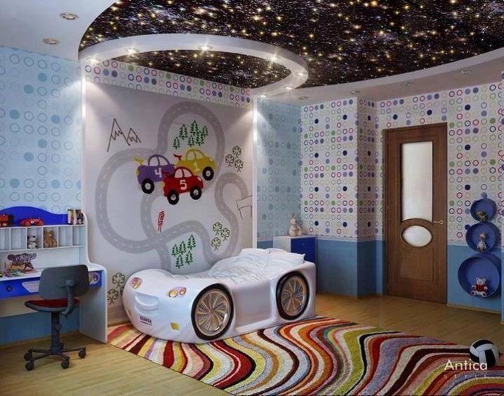 Eye-Catching Kids Bedroom Ceiling Desig