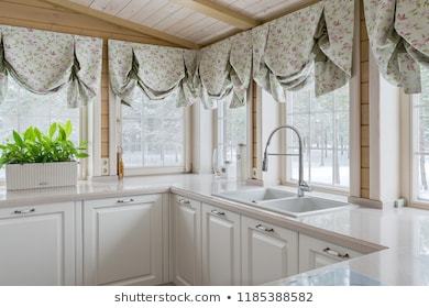Kitchen Curtains Images, Stock Photos & Vectors | Shuttersto