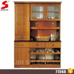 Accept Oem Kitchen Storage Cabinet Wooden Cupboard With Showcase .