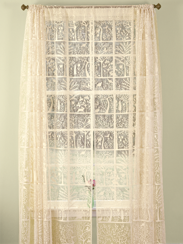Nature & Lace Rod Pocket Curtains - Tree of Life Collecti