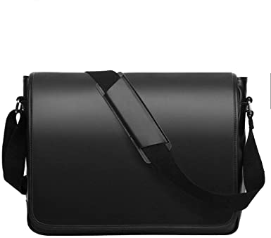 Amazon.com: Leathario Men's Leather Shoulder Bag 14inch Laptop Bag .