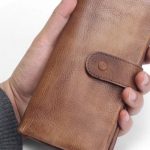 Cool Vintage Mens long leather wallet men bifold long wallets for m