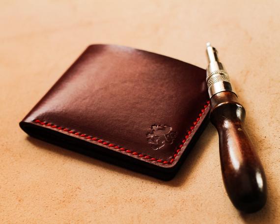 Mens leather wallet Slim wallet Credit card holder Wallets | Et