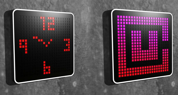 Pixlclock Multicolor LED Clock Offers An Interactive Way To Tell .