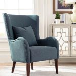 Dark Teal Winged Accent Chair | 903370 | Living Room Chairs .