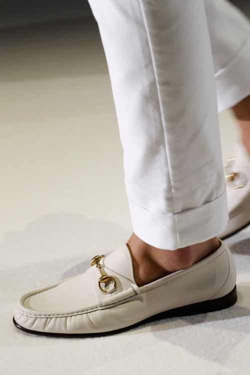 Cream loafers with gold buckle for men (With images) | Shoes mens .