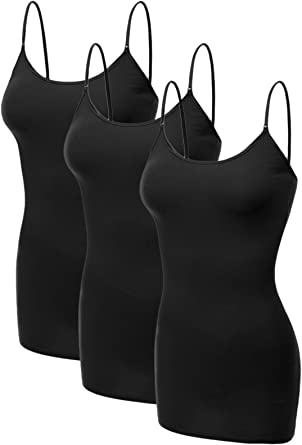 Amazon.com: Emmalise Women's Basic Casual Long Camisole Adjustable .