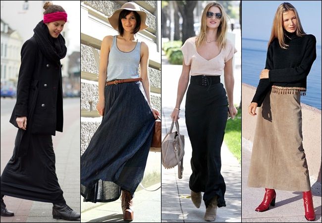 How to Wear and What to Wear with Long Skirts (With images) | Long .