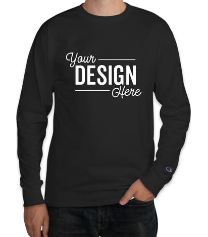 Custom Champion Garment Dyed Long Sleeve T-shirt - Design Long .
