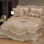 Brandream Champagne Lace Ruffle Comforter Set Luxury Noble Bed .