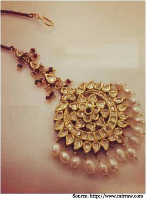 Golden Maang Tikka Designs- Bridal Jewellery, Bridal Maang Tikka .