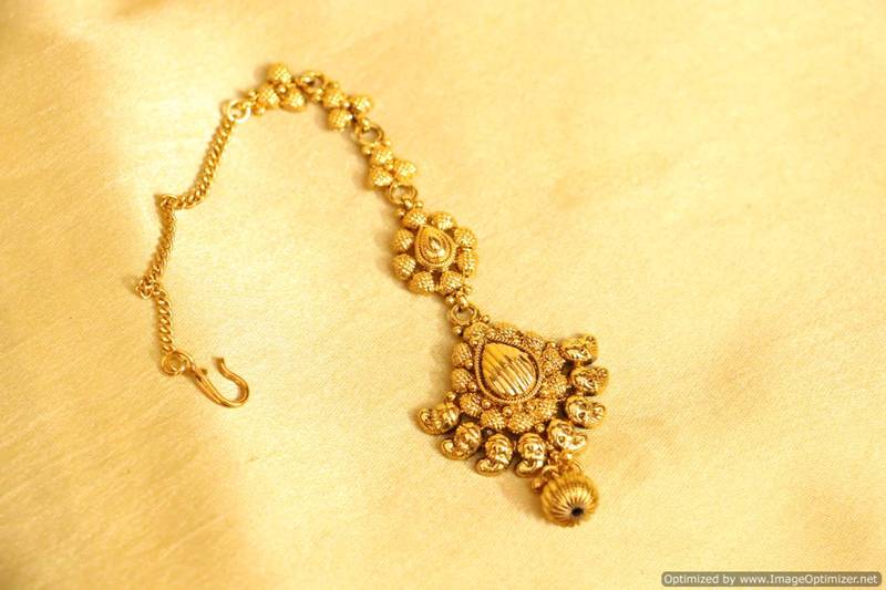 Yellow Gold Maang-Tikka - Sanvi Jewels Pvt. Ltd. - 5200