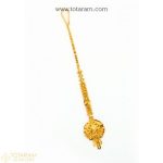 22K Gold Maang Tikka - Papidi Billa | 22 karat gold jewelry, Tikka .