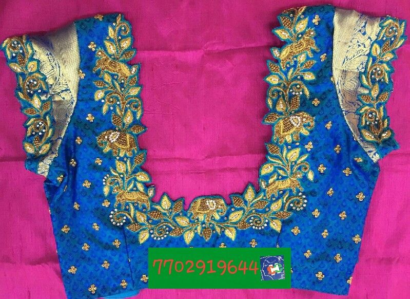 Maggam Work Designs On Pattu Blouses: Intricate and Ornate Embroidery Designs