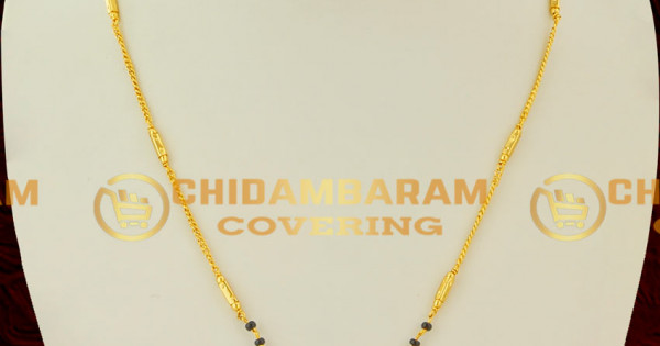 CHN025 - Beautiful Maharashtrian Mangalsutra Designs with Black .