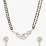 Buy Sia Art Jewellery Golden & Black Brass Mangalsutra Set Online .