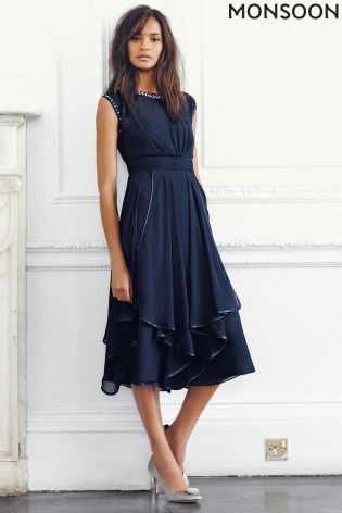Buy Monsoon Anya Navy Dress from the Next UK online shop | Dresses .