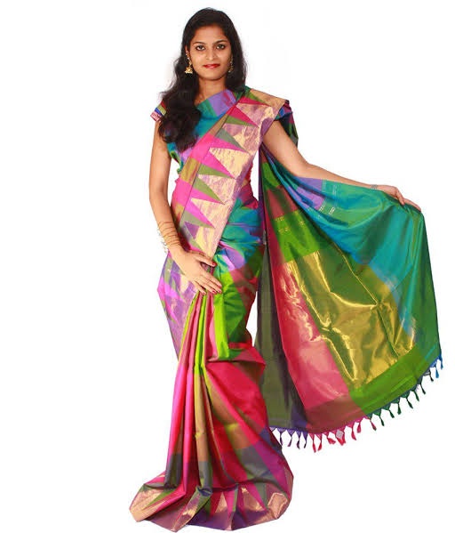 Which type of blouse matches a multicolor saree? - Quo
