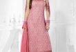 Georgette Light Pink Designer Net Salwar Kameez, Rs 2100 /piece .