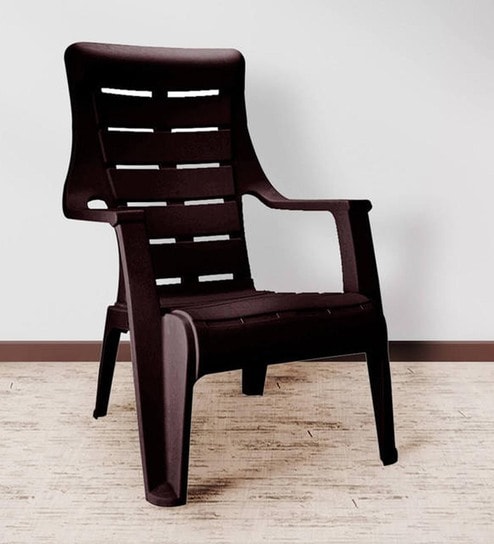 Buy Sunday Chair in Brown Colour by Nilkamal Online - Armed .