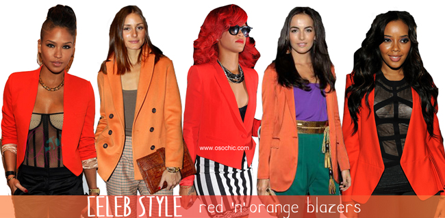 Red and Orange Blazers/Jackets - Fall Trend | O So Chic Bl