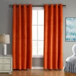 Burnt Orange Simple Blackout Bedroom Curtains Panels Suede .