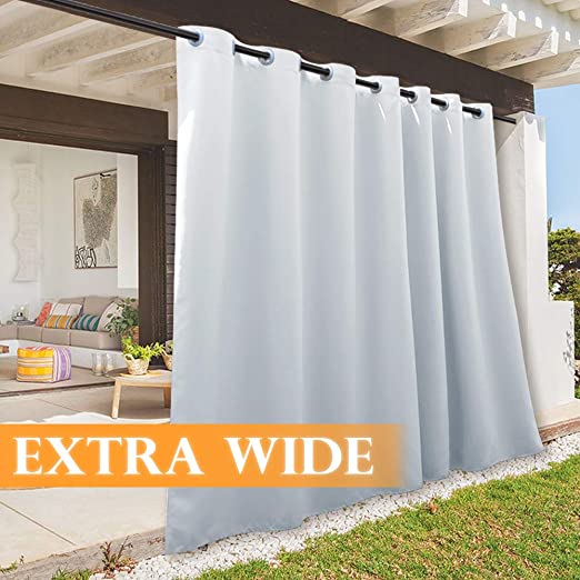 Amazon.com: RYB HOME Extra Wide 100 inch Outdoor Curtains for .