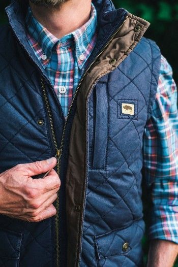 Highlands Quilted Vest - Navy | Men vest outfits, Mens outdoor .