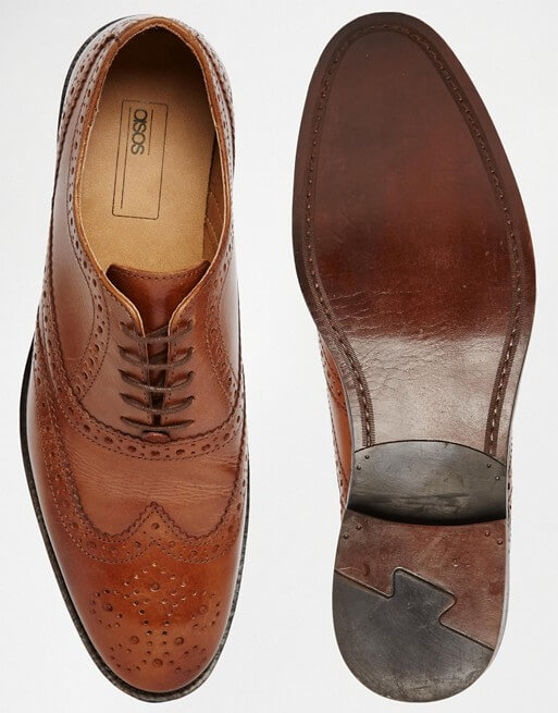 ASOS Oxford Brogue Shoes in Tan Leather – ShopKeep