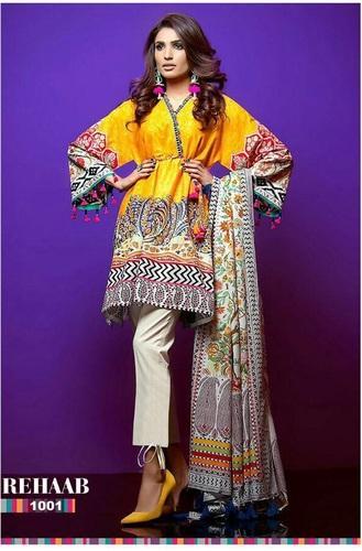 Semi-Stitched Pakistani Designer Party Wear Salwar Kameez Suit, Rs .