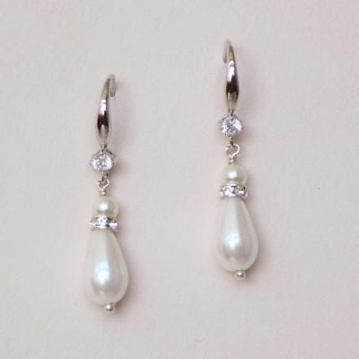 Hanging pearl earrings-Dianna pearl earring - Faye Daniel Desig
