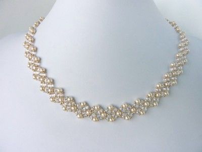 FREE beading pattern for Twin Diamonds necklace and earrings (With .
