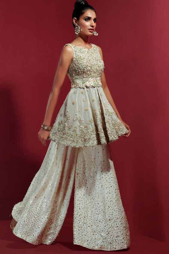 Pakistani Peplum Dresses For Wedding Brides In 2020 (With images .