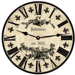 Personalized Clock- Personalized Fleur De Lis Clock | Personalized .