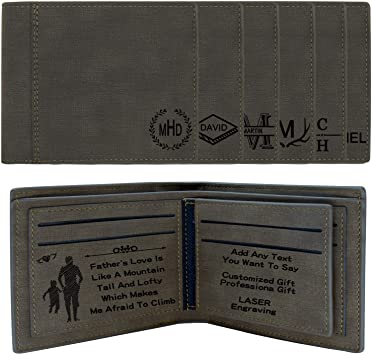 Amazon.com: Personalized Wallets for Men,RFID Blocking,Monogram .