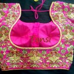 Maggam Work Blouse in Pink (With images) | Work blouse, Embroidery .