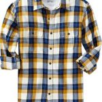Old Navy Patterned Flannel Shirt in Yellow for Men (blue/yellow .