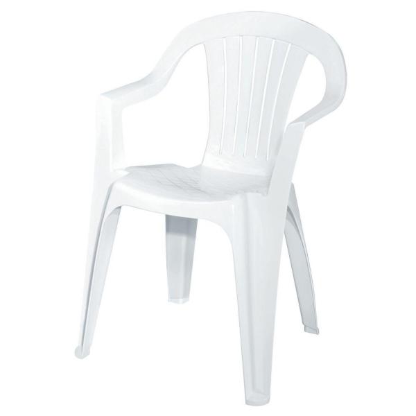 White Patio Low Back Chair 8234-48-4301 - The Home Dep