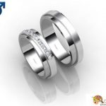 His and Hers Matching Set Platinum Court Wedding Ring | D20811 .