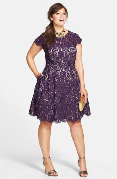 Plus Size Cocktail Dress - Plus Size Holiday Party Dress - Belted .