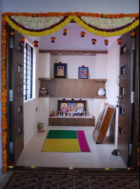 Pooja Room Color Ideas | Room door design, Pooja rooms, Pooja room .