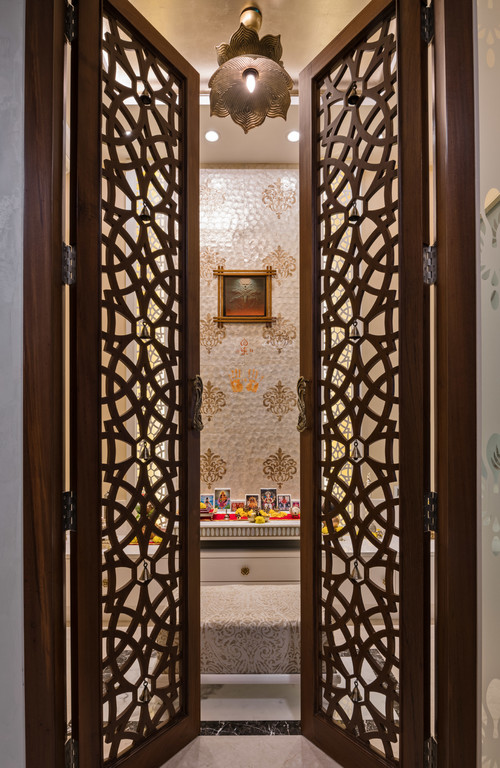 Elegant Door Designs for Pooja Roo