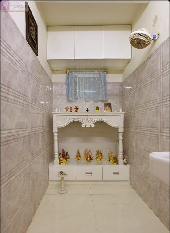 Pooja Room Tiles And Marbles Designs