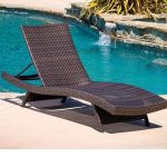 Plastic pool lounge chairs | Outdoor wicker chaise lounge, Pool .