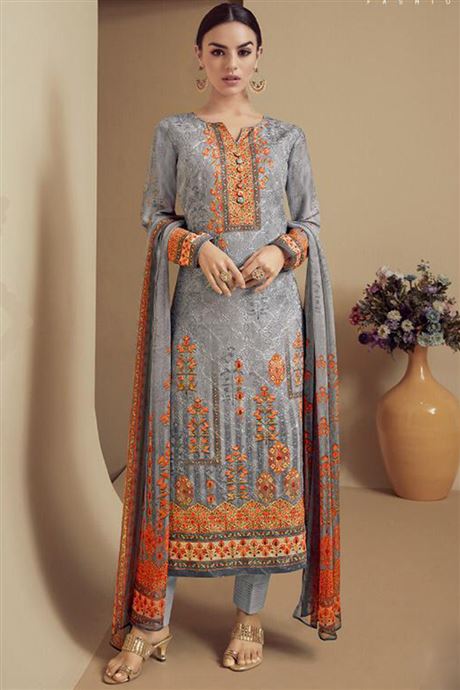 Pakistani Suits Collection Designer Long Digital Print Salwar .