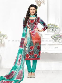2017 Latest Design Beige And Green Colored Leon Printed Salwar .