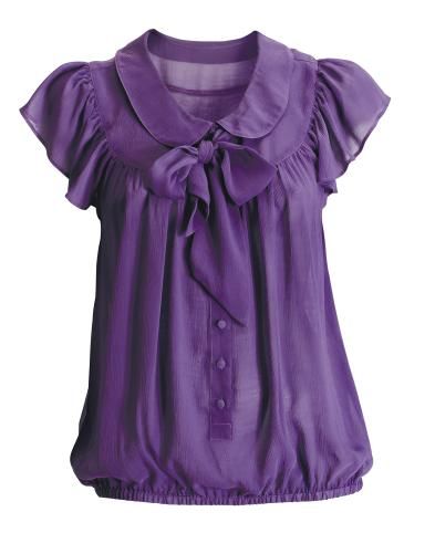 purple silk blouse | Tops modernos, Blusas femininas, Blus