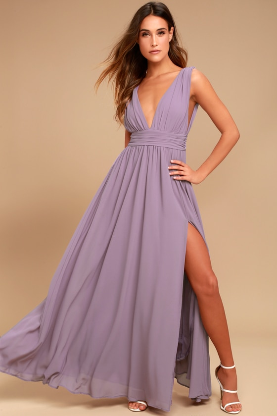 Heavenly Hues Dusty Purple Maxi Dress | Purple maxi dress .