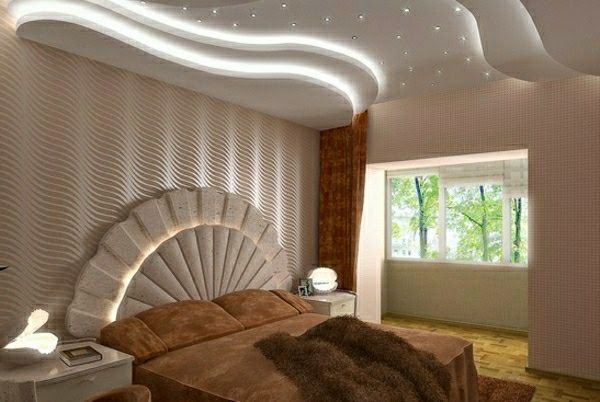 20 Luxury false ceiling designs made of PVC, gypsum board and wood .